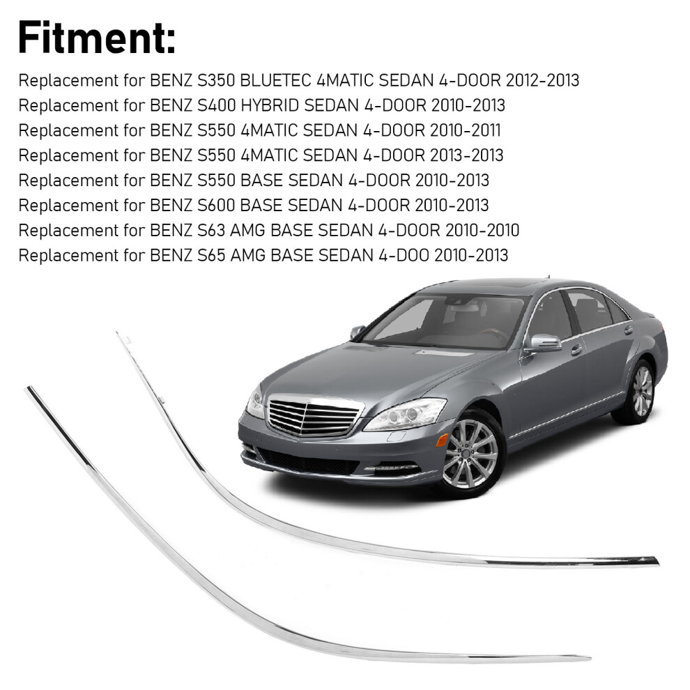 Lower Front Bumper Chrome Moulding 2218850221 7055741095023