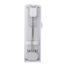 Mini Mechanical Metronome 11x5x3cm White, Accurate Tempo Control, Durable Copper Movement for Piano Practice