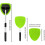 Car Windshield Cleaner with Extendable NonSlip Handle, 180 Rotating Head and 4 Microfiber Pads (Green) 3