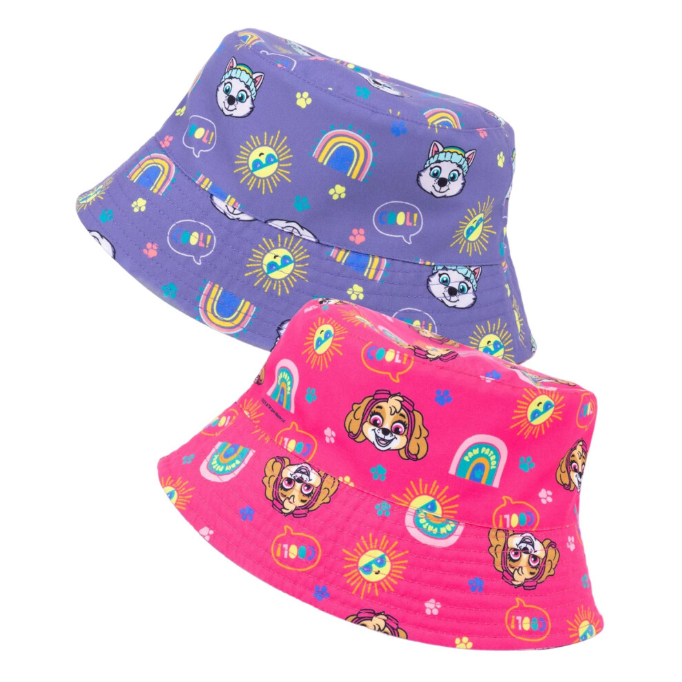 Paw Patrol Girls Reversible Bucket Hat Purple