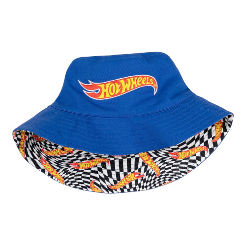 Hot Wheels Hot Wheels Boys Checkerboard Logo Reversible Bucket Hat