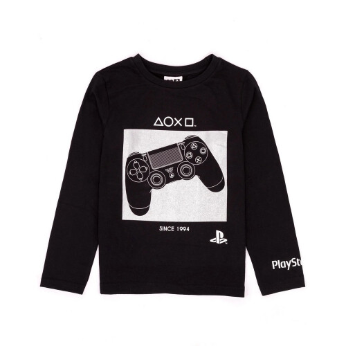 Playstation (7-8 Years, Black/White) Playstation Boys Game Controller Long Pyjama Set 1