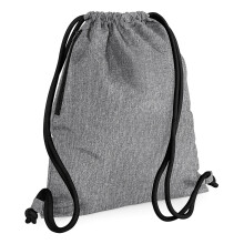 (One Size, Grey Marl/Black) Bagbase Icon Drawstring Bag/Gymsac