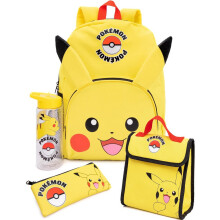 Pokemon Pikachu Lunch Bag And Backpack Set (Pack Of 4)