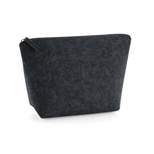 BagBase (12.5cm x 6cm x 16cm, Charcoal Melange) Bagbase Felt Accessory Bag 1