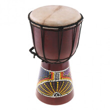 6 Inch African Djembe Drum with Durable Wooden Shell and Authentic Goat Skin for Warm Tone