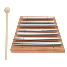 7 Tone Hand Chimes with Mallet, Clear Resonant Percussion Chime Set for Classroom Yoga Music