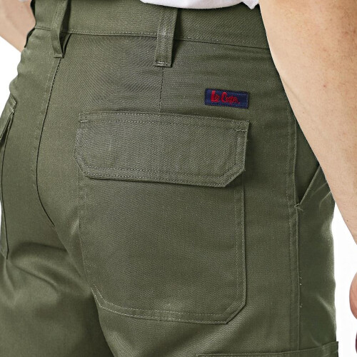 Lee Cooper (42S, Khaki Green) Lee Cooper Mens Plain Cargo Trousers 1