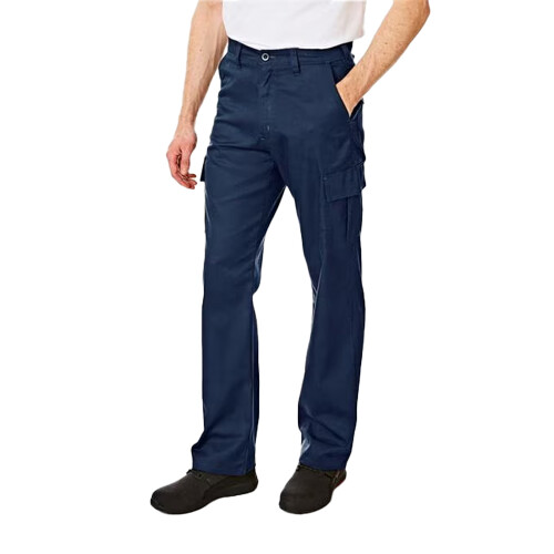 Lee Cooper (42L, Navy) Lee Cooper Mens Plain Cargo Trousers 1