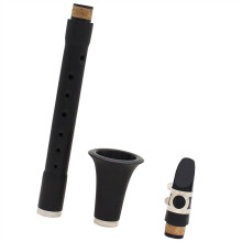 Bb Keyless ABS Clarinet with Case and Reeds, Lightweight Beginner Woodwind for Practice