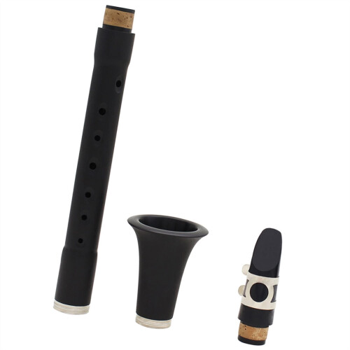 Bb Keyless ABS Clarinet with Case and Reeds, Lightweight Beginner Woodwind for Practice