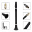 Bb Keyless ABS Clarinet with Case and Reeds, Lightweight Beginner Woodwind for Practice 2