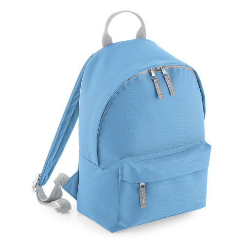 BagBase (One Size, Sky Blue/Light Grey) BagBase Mini Fashion Backpack