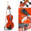 Acoustic Violin 4/4 Full Size Natural Color Set with Case Bow Tuner Mute and Extra Strings 4