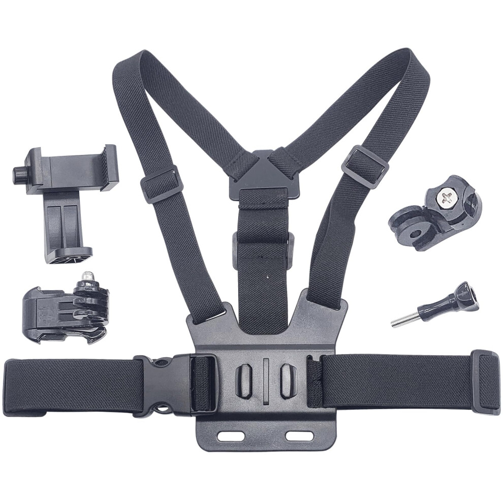 Chest Mount Harness With 360 Rotating Phone Holder For Gopro Iphone Dji, Adjustable Hands Strap 9092120616873