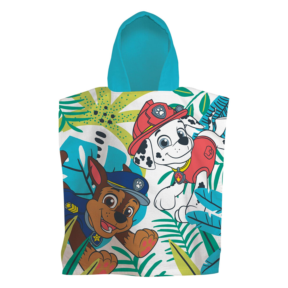 Paw Patrol Childrens/Kids Jungle Hooded Towel Multicoloured