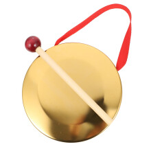 Copper Gong Chinese Percussion Instrument with Deep Resonant Tone and Hanging Lanyard for Events