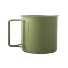 330ml Stainless Steel Camping Mug with Foldable HeatResistant Handle for Hiking and Travel