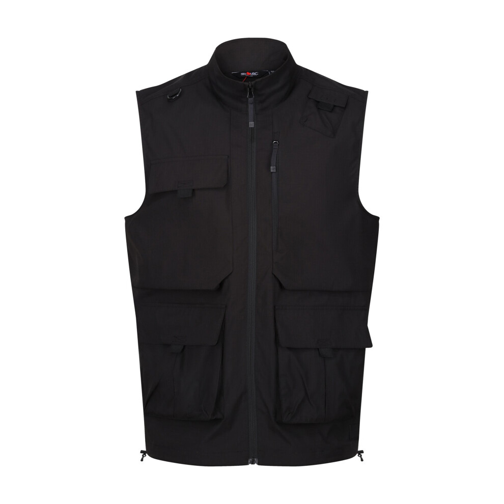 Regatta Men's Travel Light Packaway Gilet, Black Polyester Sleeveless Vest with Recycled Materials and DWR Finish, Size XL - Image 3