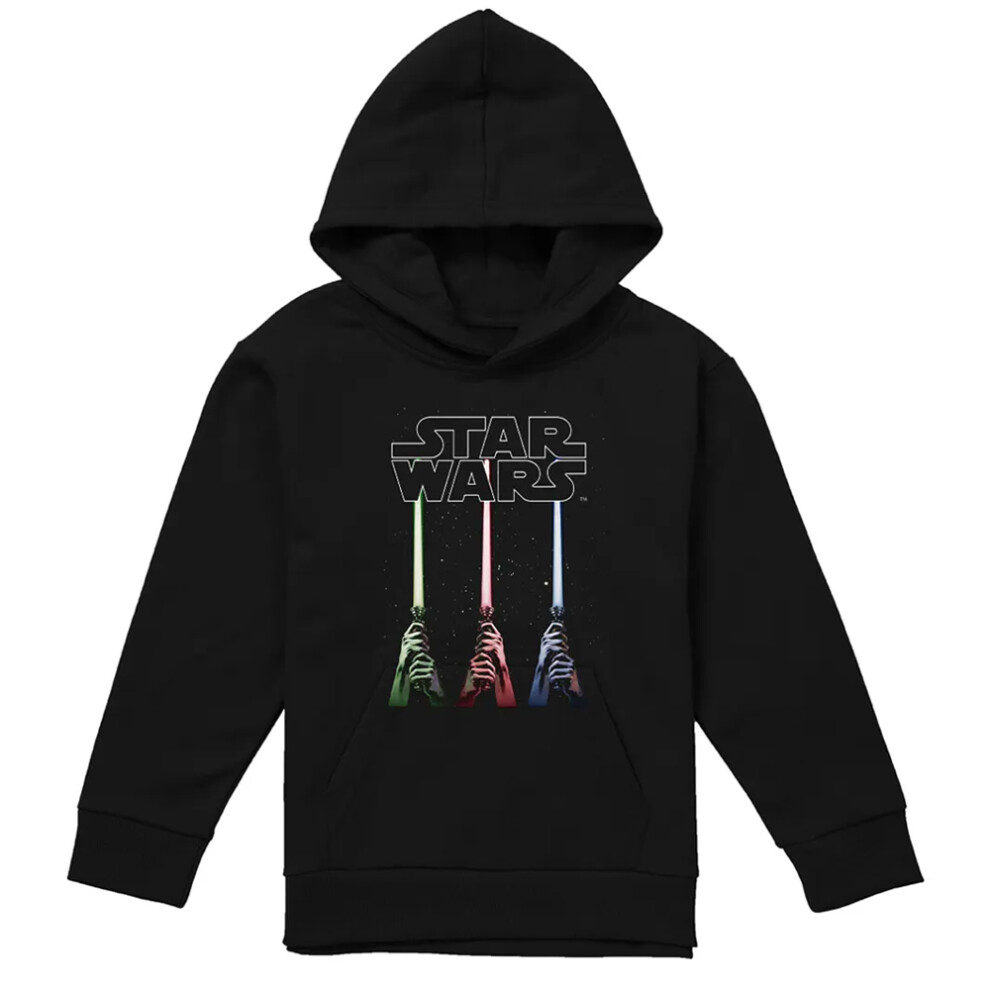 Star Wars (9-11 Years, Black) Childrens/Kids Lightsaber Hoodie