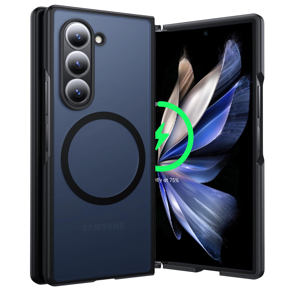 Magnetic Case Military Grade Protection Matte 7.6' For Samsung Galaxy Z Fold 6 Magsafe Black 9174973730873