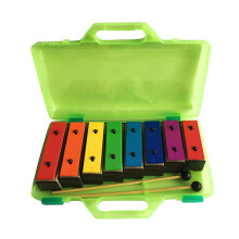 8 Tone Glockenspiel with Clear Belllike Tones and Durable Transparent Case for Kids Classroom