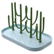 Baby Bottle Drying Rack With Base, Green Tree Branch Design, Holds Bottles, Teats, Cups, Pump Parts And Accessories