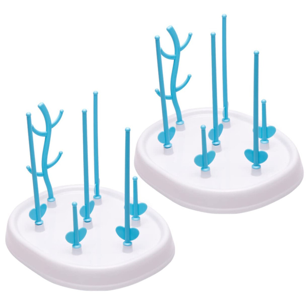 Detachable Baby Bottle Drying Rack With Removable Draining Board, Treeshaped Milk Bottle Holder, White
