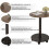 Side Table with Wheels, 360 Rotating Adjustable Height TV Tray for Sofa and Bed, Walnut 1pc 4