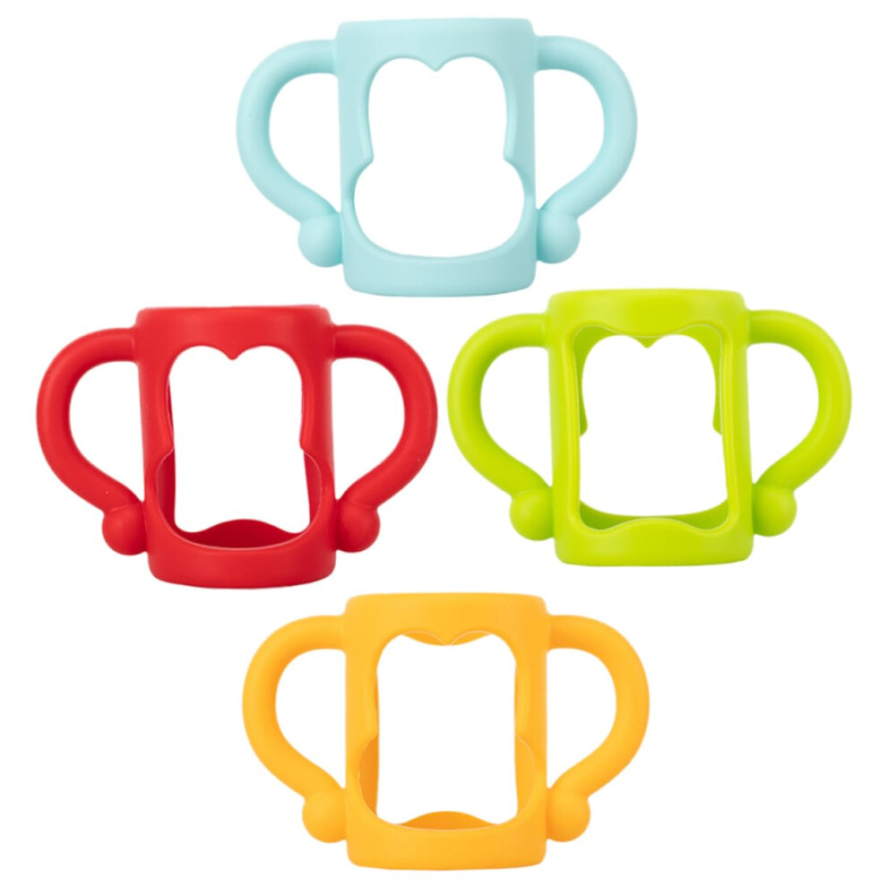 4pcs Universal Silicone Baby Bottle Handle Grip Ergonomic Soft Hold for Babies and Toddlers Feeding
