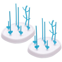 Baby Bottle Drying Rack with Detachable EasyClean Design, SpaceSaving Stand for Nursery, 2pcs