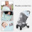 Nursing Cover Blue Elephant Pattern with Adjustable Privacy Fit Breathable Double Layer Stroller Use 4