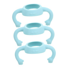 Baby Bottle Handle Soft Silicone Grip Universal Fit Non Slip Ergonomic Design 3pcs Set