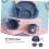 Kids Dinnerware Set with Crab Cup Bowl Divided Plate Fork Spoon Chopsticks, Ergonomic Rounded Edges 4