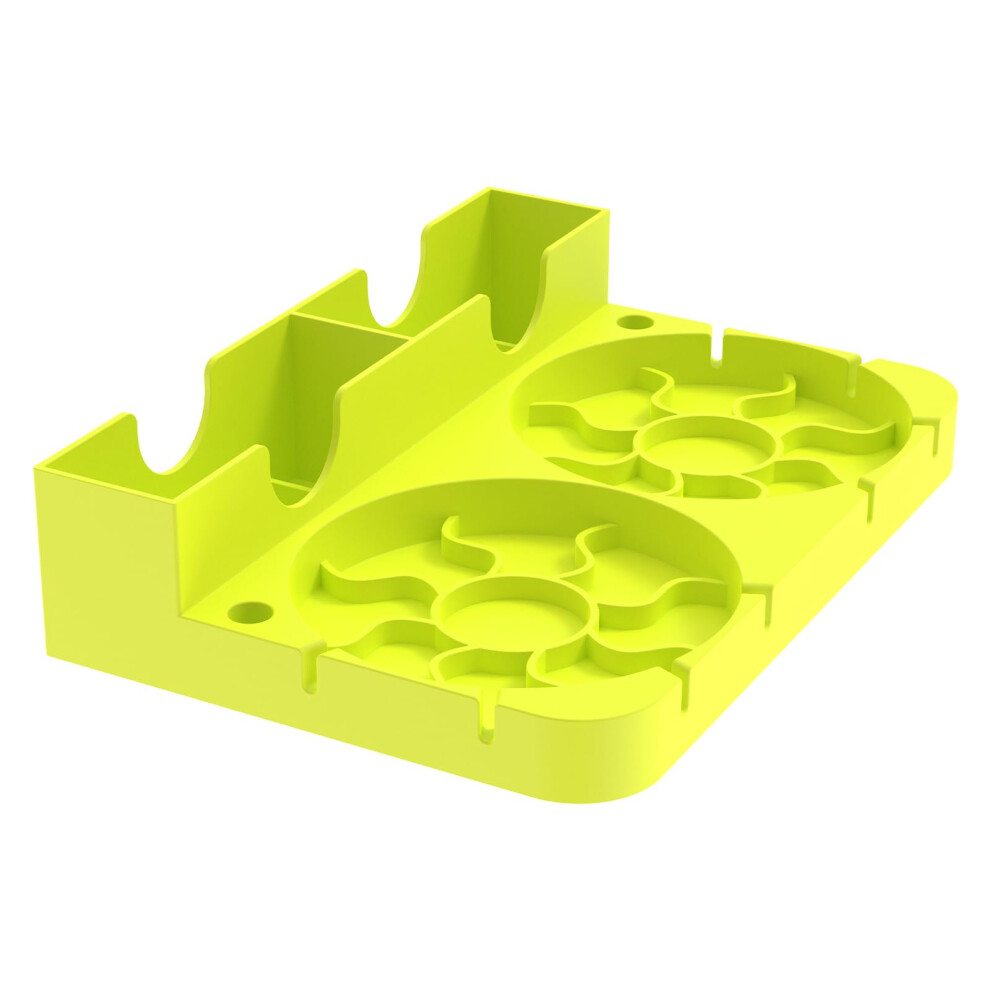 Water Bottle Drying Rack With Nonslip Stable Base, Foldable Silicone Tumbler Stand, Yellow