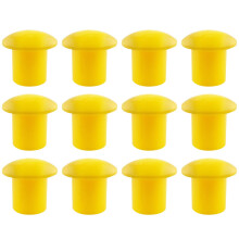 12pcs Yellow Mushroom Rebar Safety Cap Durable Plastic Protective End Caps for 1025mm Bars
