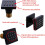 Matte Black Solid Brass Shower Body Jet with Adjustable Square Side Sprayer for Wall Mounted Spa 2