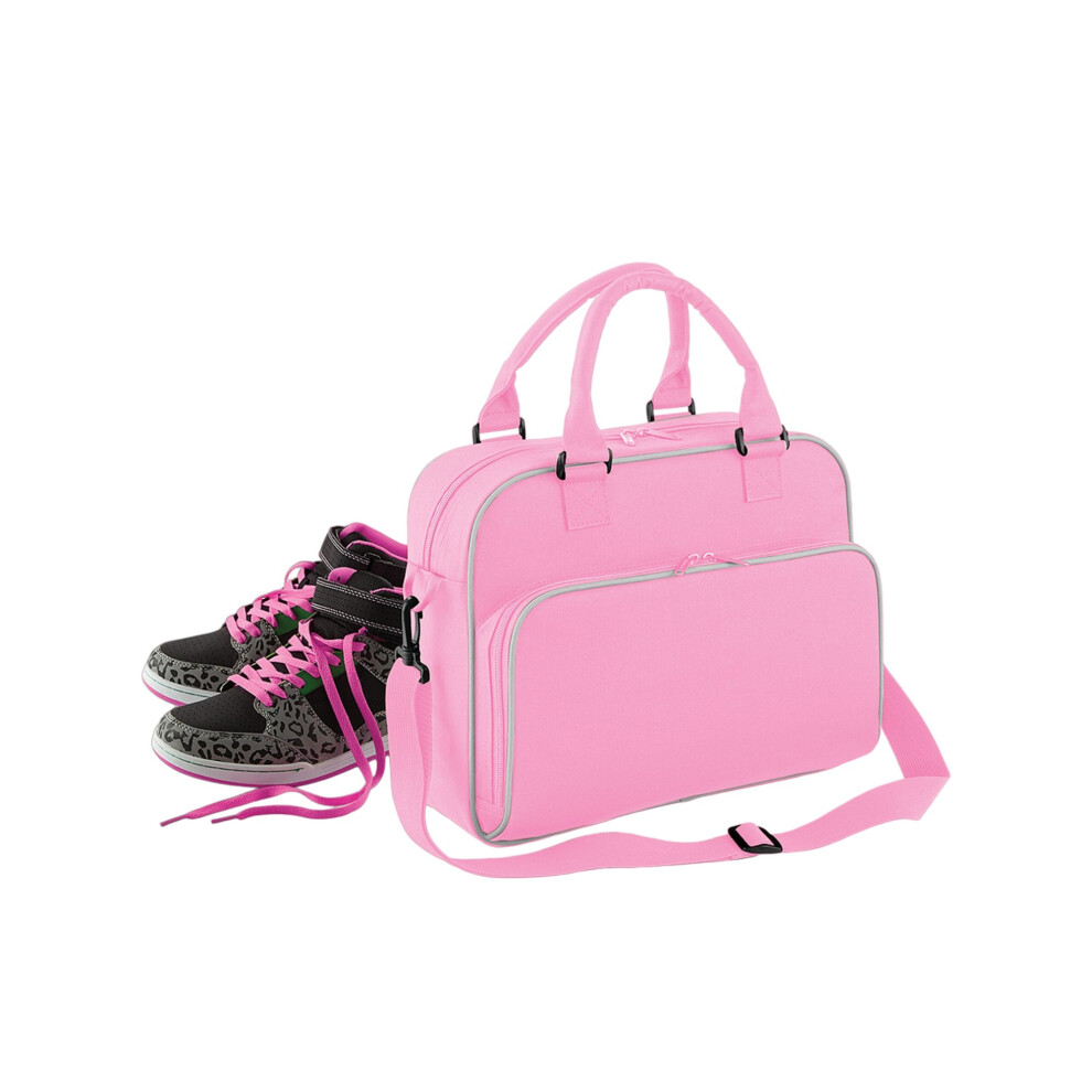 Bagbase (One Size, Classic Pink/Light ) Piped Messenger Bag Grey