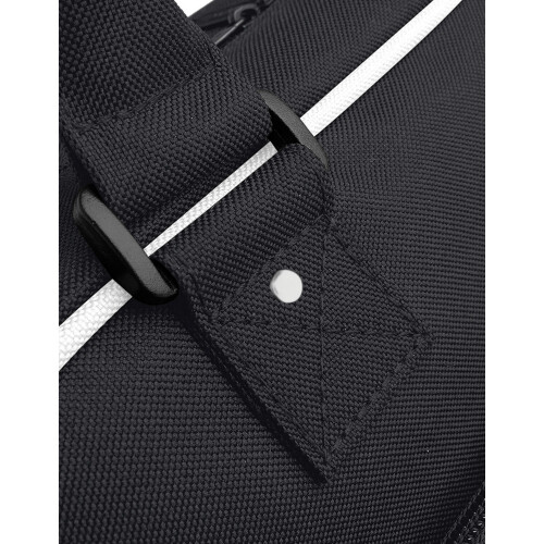 BagBase (One Size, Black/White) Bagbase Piped Messenger Bag 1