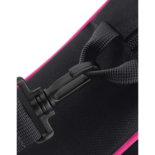 BagBase (One Size, Black/Fuchsia) Bagbase Piped Messenger Bag 2