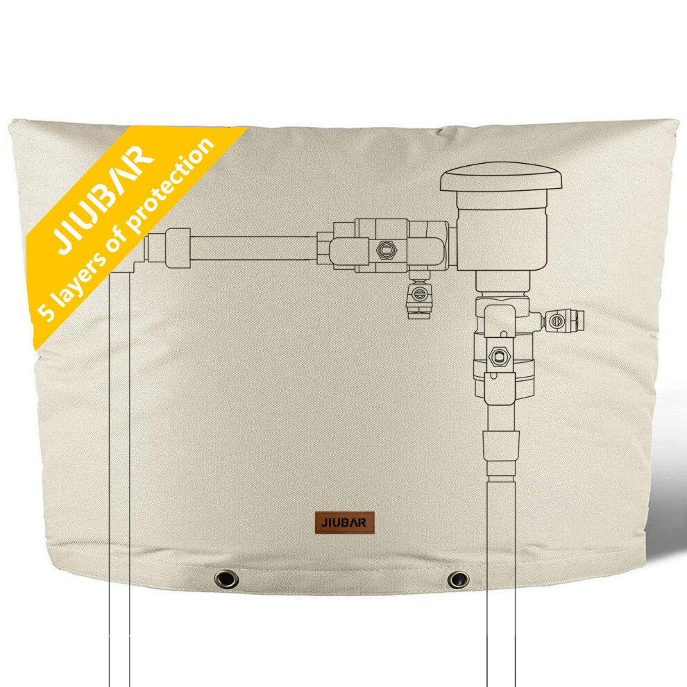 Backflow Preventer Cover 36'X24' Waterproof Insulated Outdoor Faucet Cover For Winter Freeze Protection 9092120618075