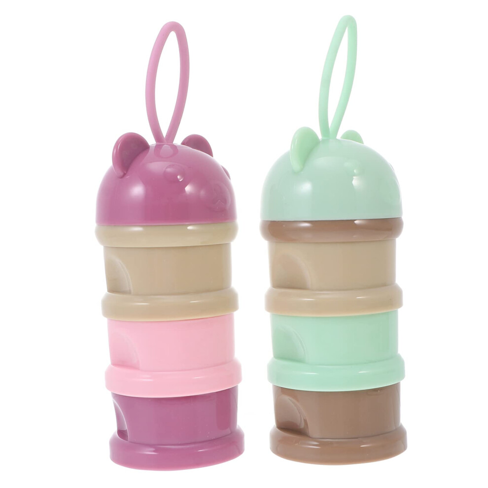 Baby Formula Dispenser with SpillResistant Spiral Seal, Stackable Travel Milk Powder Container