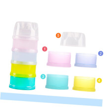 4 Layer Baby Formula Dispenser with TwistLock Spill Protection and Stackable Milk Powder Container