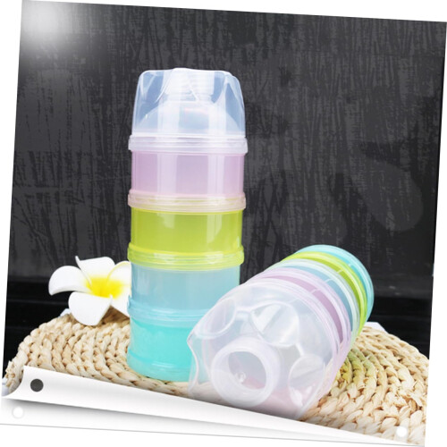 4 Layer Baby Formula Dispenser with TwistLock Spill Protection and Stackable Milk Powder Container 2