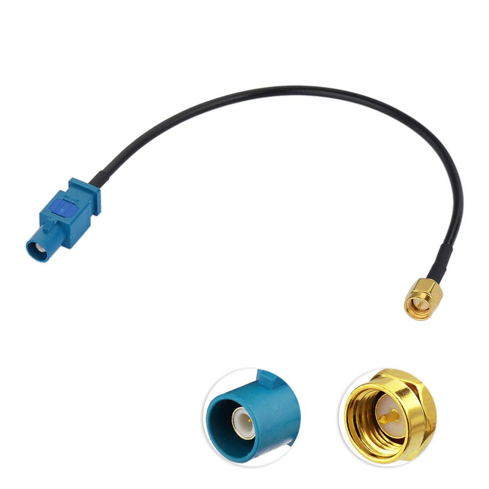 Fakra Z Male To Sma Male Car Antenna Adapter Cable 12In 30Cm For Gps Stereo 4G Lte Satellite Radio 9113335877429