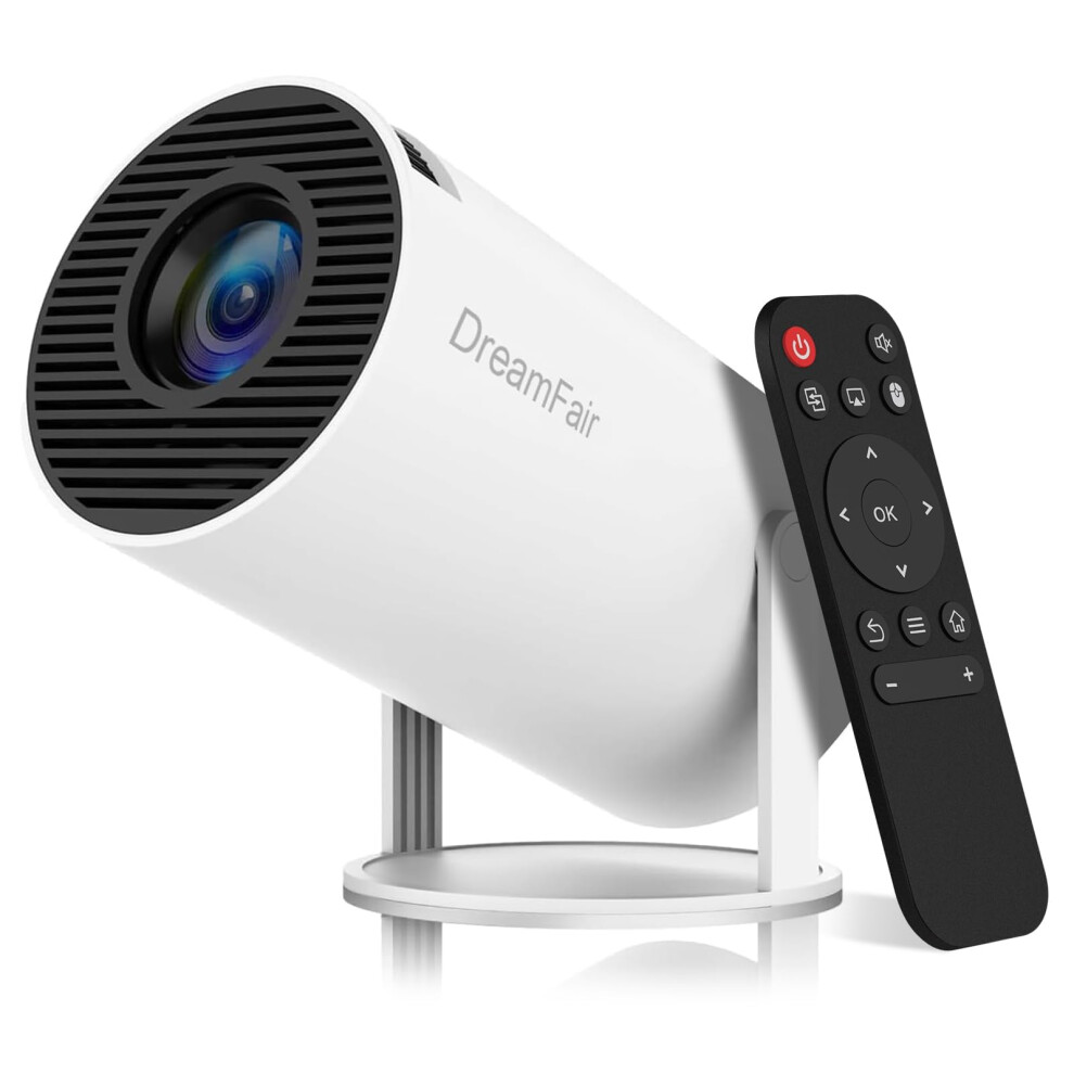 Mini Projector With Wifi 6 And Bluetooth 5.4, 4K 1080P Support, Auto Keystone, 180 Rotatable, Hy300pro 9092120618518