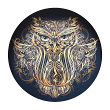 10 Inch Shaman Drum with Stick for Meditation and Sound Healing, Owl Color Hand Drum