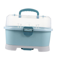 Baby Bottle Storage Organizer with Builtin Drying Rack for Home and Travel