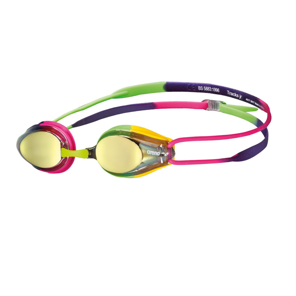 Arena (One Size, Violet/) Childrens/Kids Tracks Swimming Goggles Fuchsia/Green