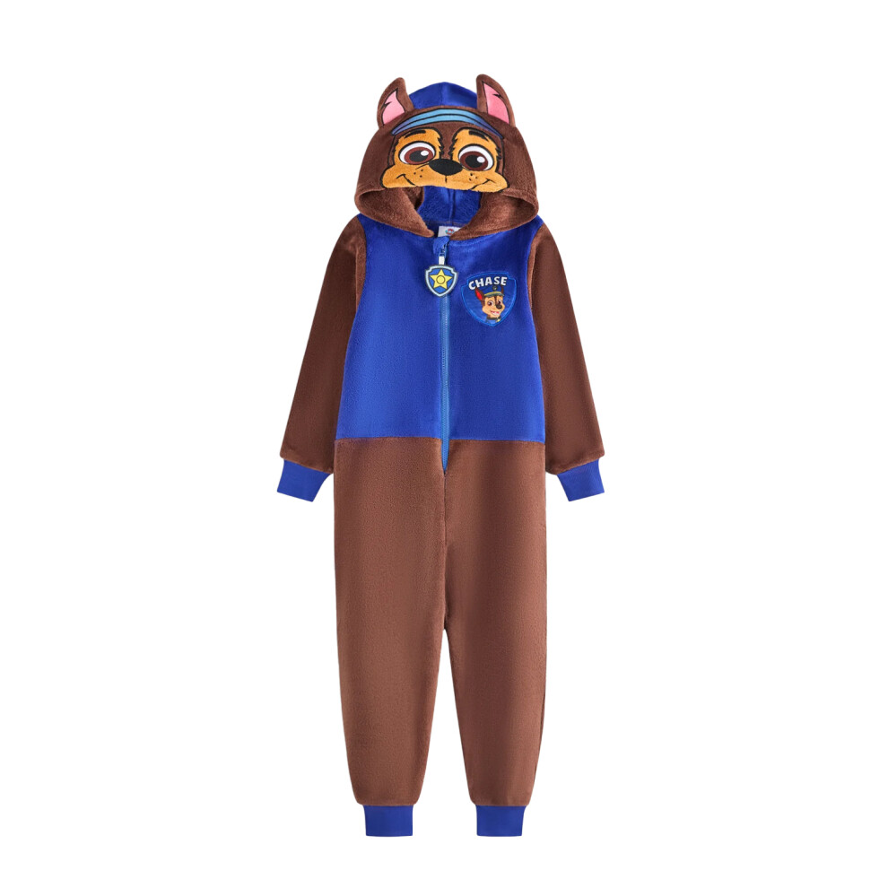 Paw Patrol Childrens/Kids Chase Applique Face All-In-One Nightwear Blue